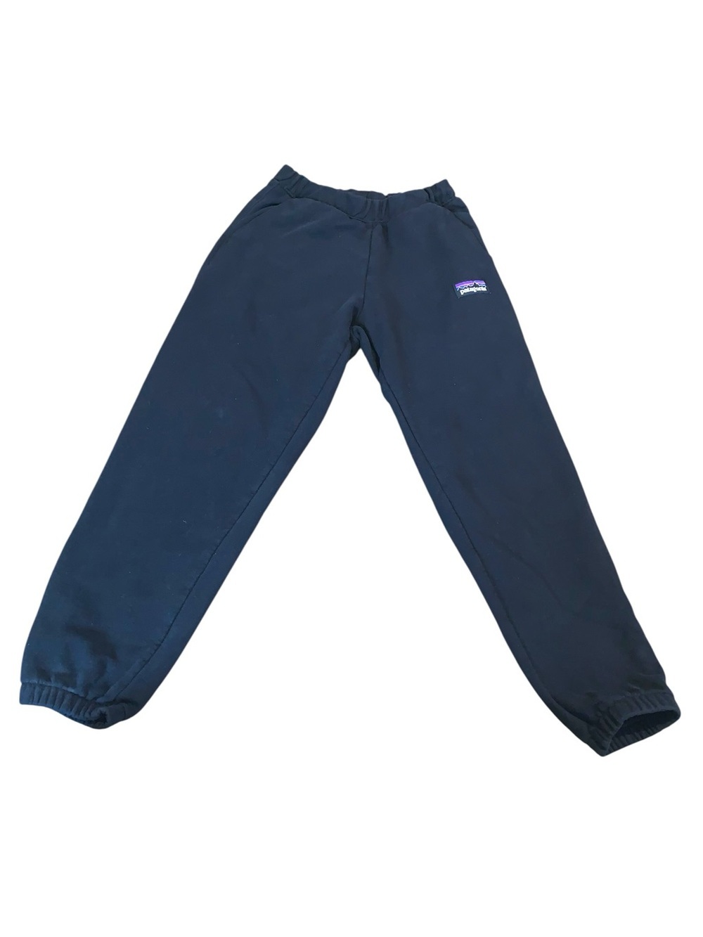 Patagonia Black P-6 Label Uprisal Sweatpants Joggers XS Fleece Elastic Waist - Picture 1 of 9